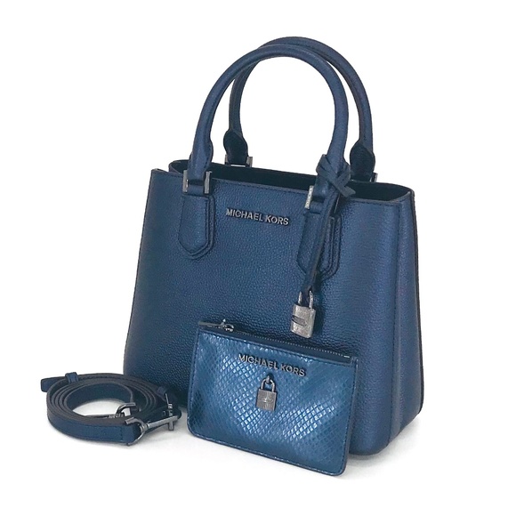 Michael Kors Adele Messenger Midnight Bag TZ Pouch - Picture 2 of 8